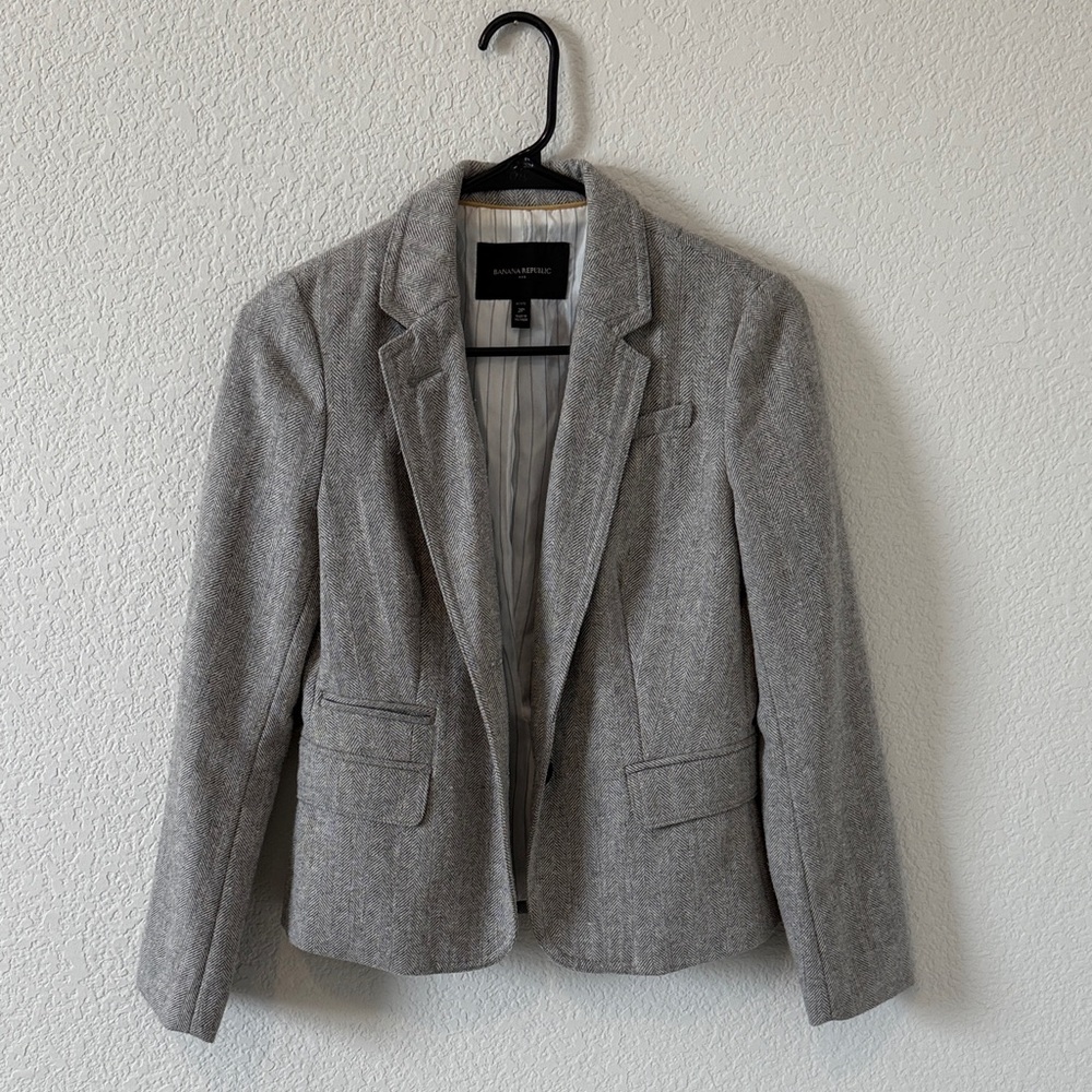 Banana Republic Light Gray Women's Blazer